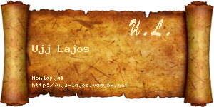 Ujj Lajos névjegykártya