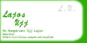 lajos ujj business card